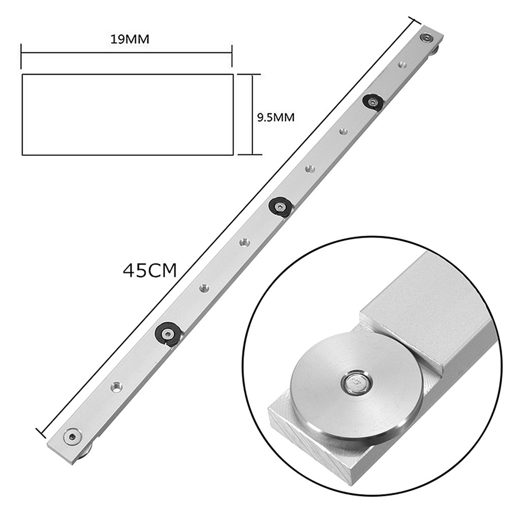 Wnew450mmAluminumAlloyRailMiterBarSliderTableSawGaugeRodMiterGaugeWoodworkingTool-1978345-1