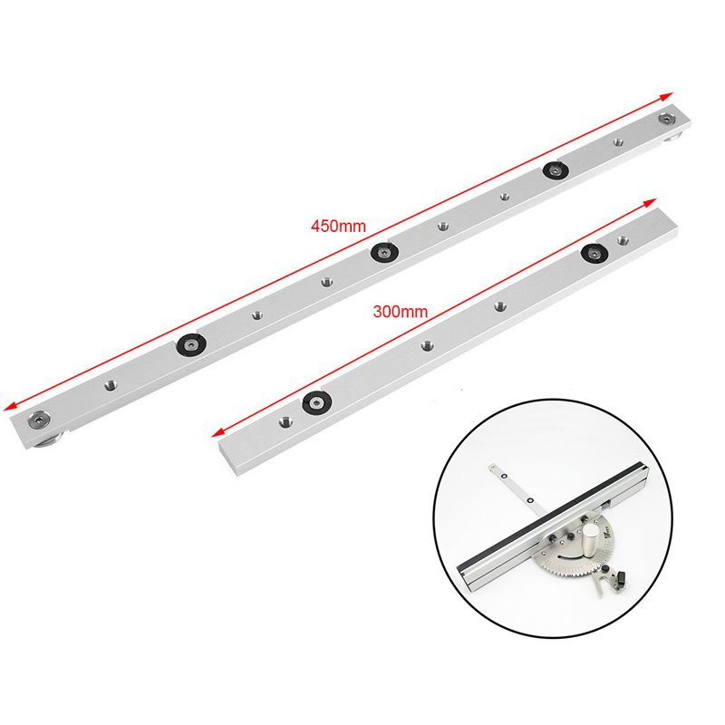 Wnew450mmAluminumAlloyRailMiterBarSliderTableSawGaugeRodMiterGaugeWoodworkingTool-1978345-2