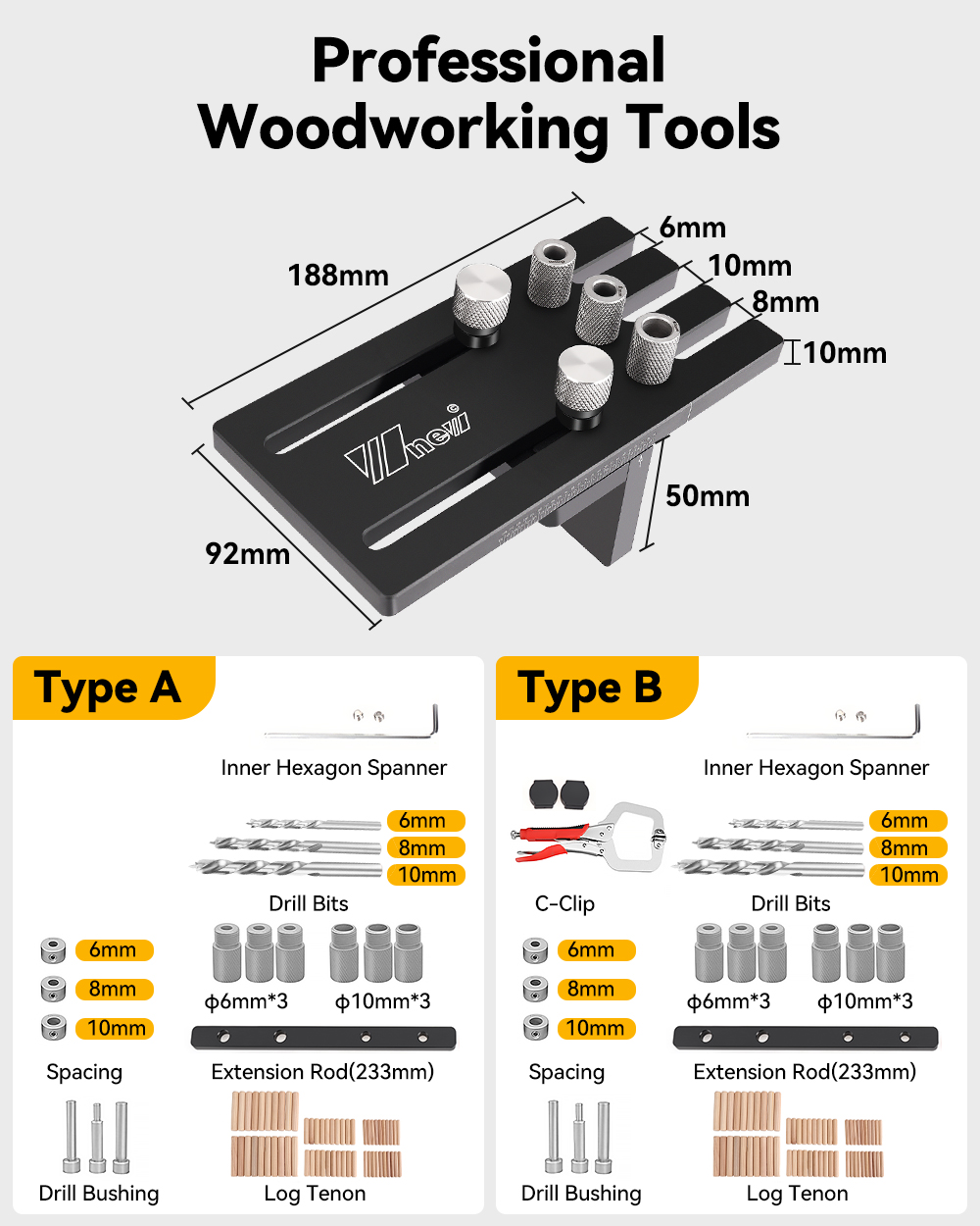 WnewDowelingJigKitsAluminumAlloyHoleDrillGuidePunchLocatorDowelCabinetHardwareJigforDIYWoodworkingPr-2000870-7