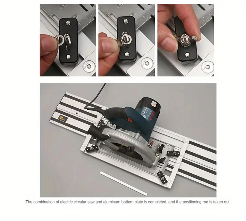 WnewTrackSawQuickcutGuideRailwith90Degreeand45DegreeCuttingAngle14mand28mLongRailUniversalfor65-10In-2013705-13