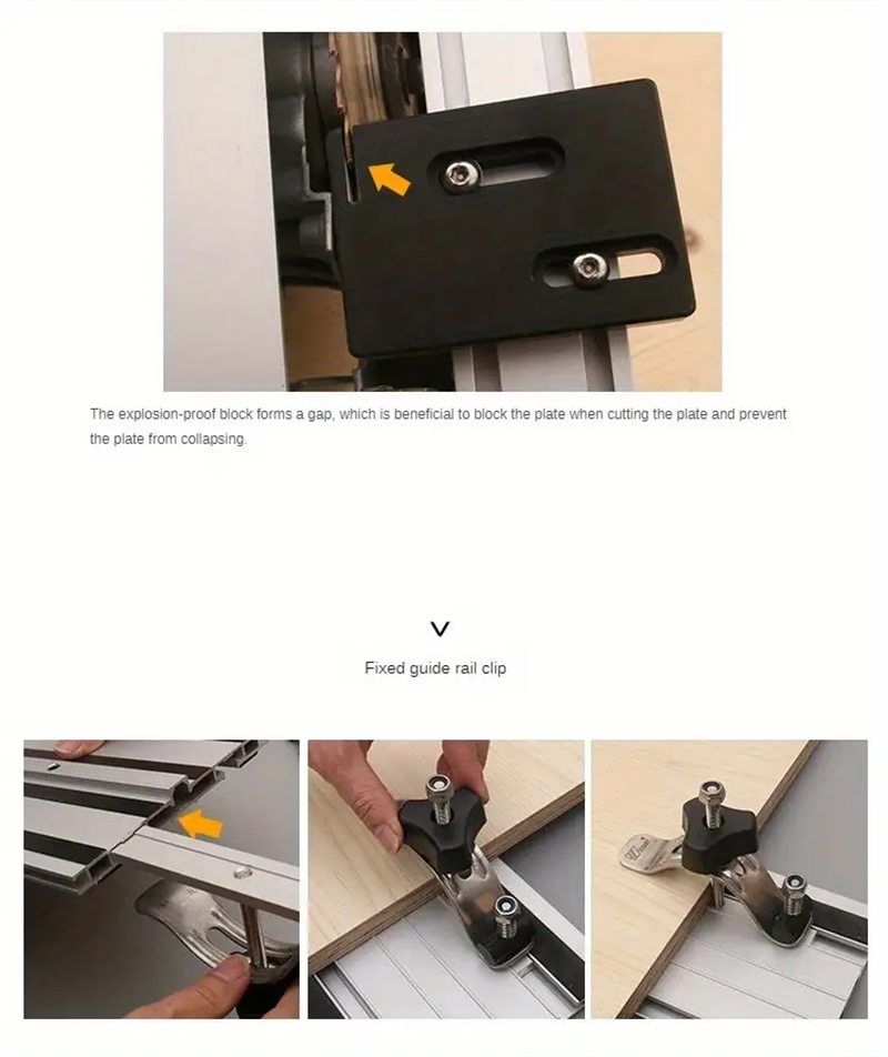 WnewTrackSawQuickcutGuideRailwith90Degreeand45DegreeCuttingAngle14mand28mLongRailUniversalfor65-10In-2013705-15