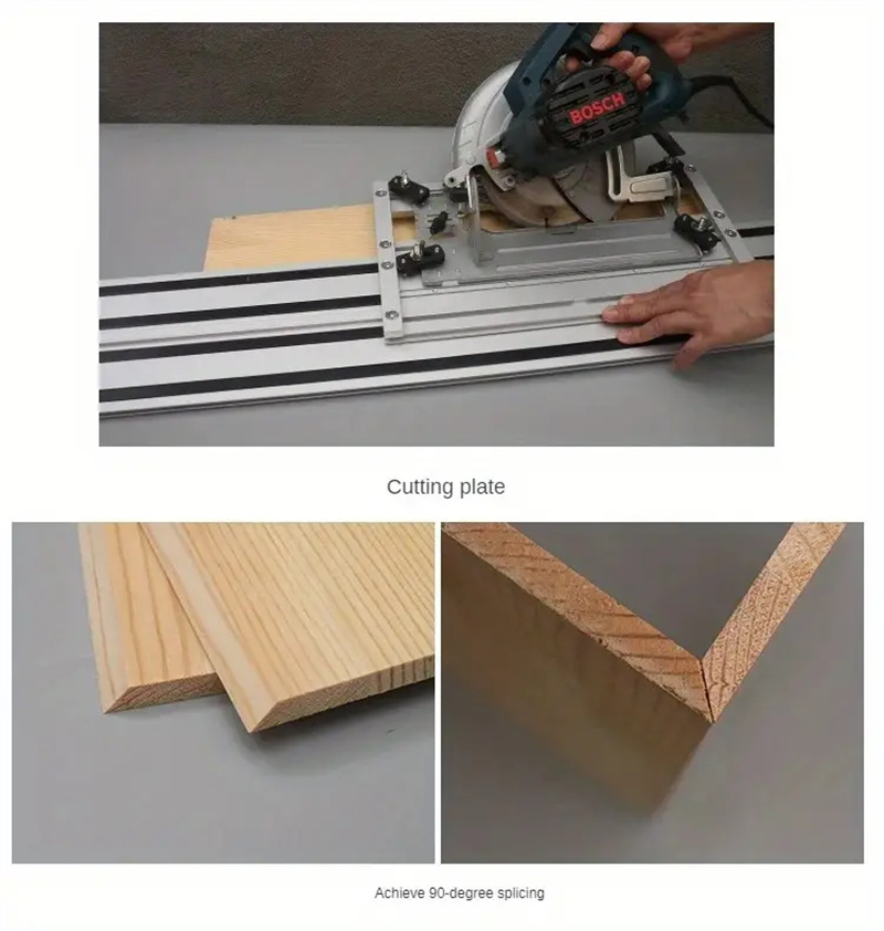 WnewTrackSawQuickcutGuideRailwith90Degreeand45DegreeCuttingAngle14mand28mLongRailUniversalfor65-10In-2013705-20