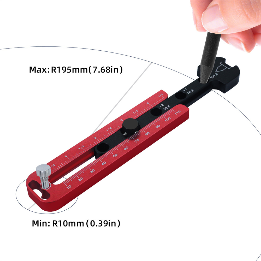 WoodworkingDrawingCompassCircularDrawingToolFixed-pointCircleScriberMetricInchAdjustableRoundMarking-1999536-5