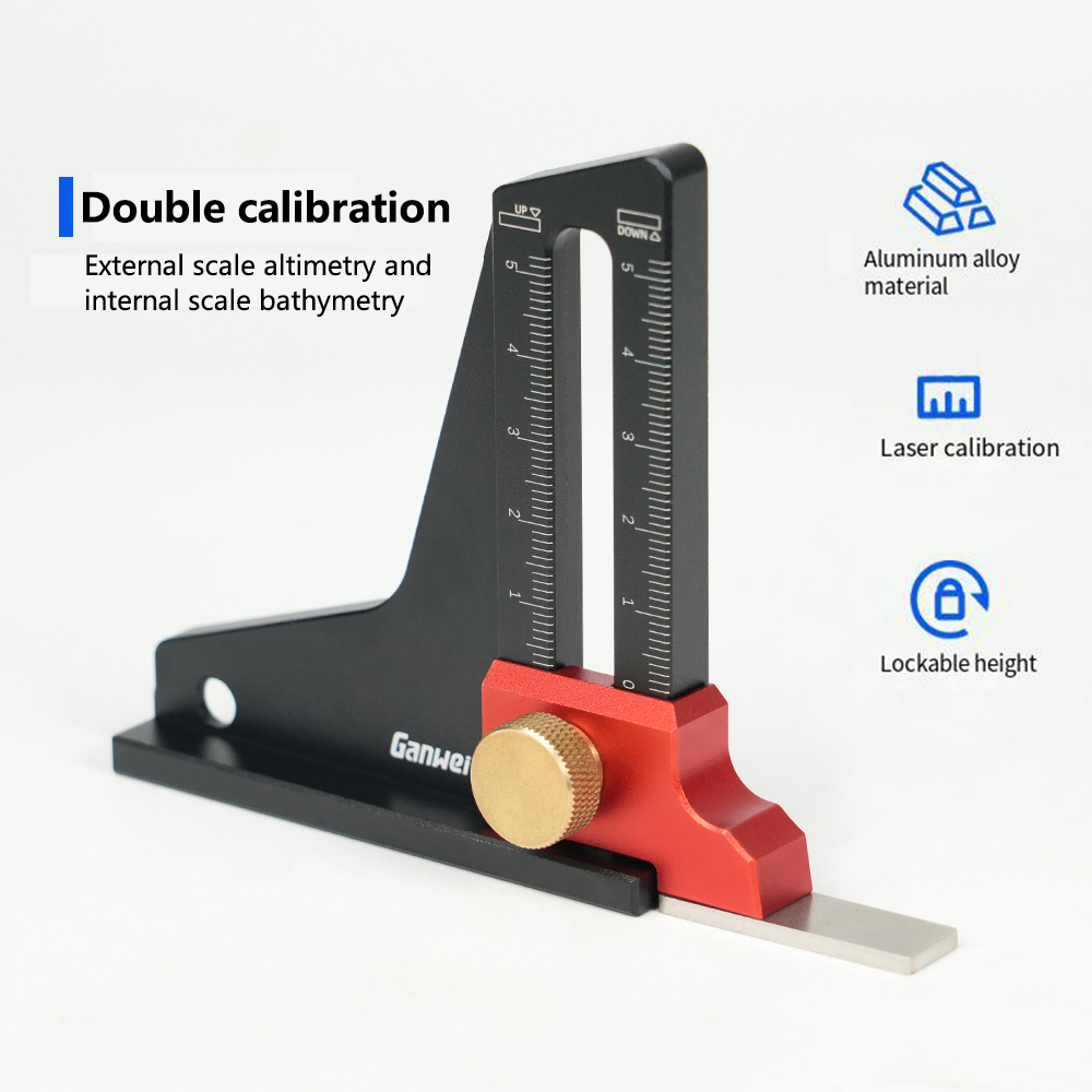 WoodworkingHeightGaugeDepthMeasurementToolAluminumAlloyForMillingCutterTrimmingMachineSawBladeMarkin-1999882-4