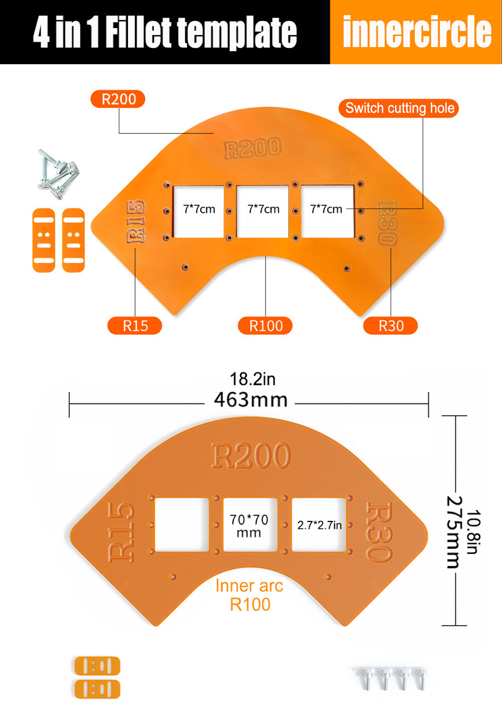 WoodworkingRouterCornerRadiusTemplatesJigR200R5R10R15R20R25R30R35R40ArcAngleCornerTemplateWoodworkin-2004082-10