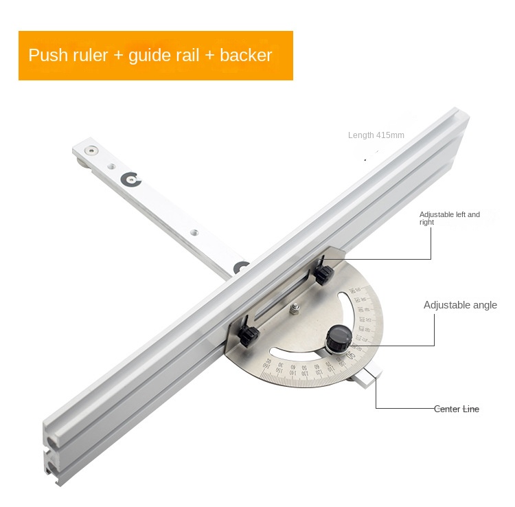 WoodworkingTableSawMiterGaugeAluminumFenceCarpenterPushBandSawAdjustableAngleGauge-1990827-1