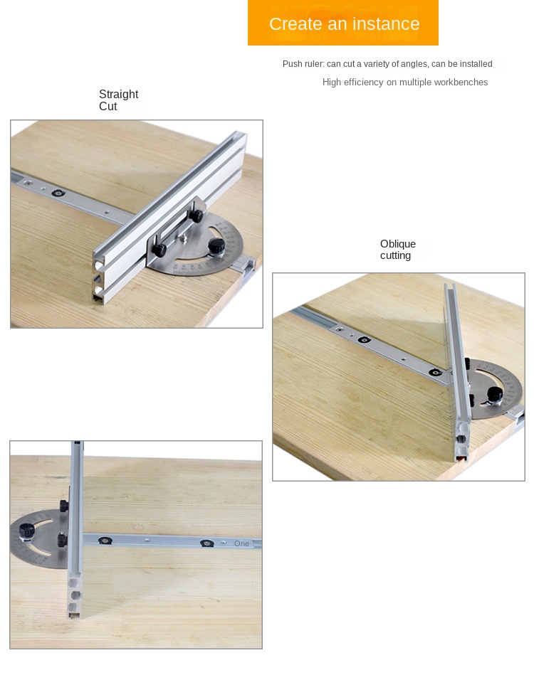 WoodworkingTableSawMiterGaugeAluminumFenceCarpenterPushBandSawAdjustableAngleGauge-1990827-2