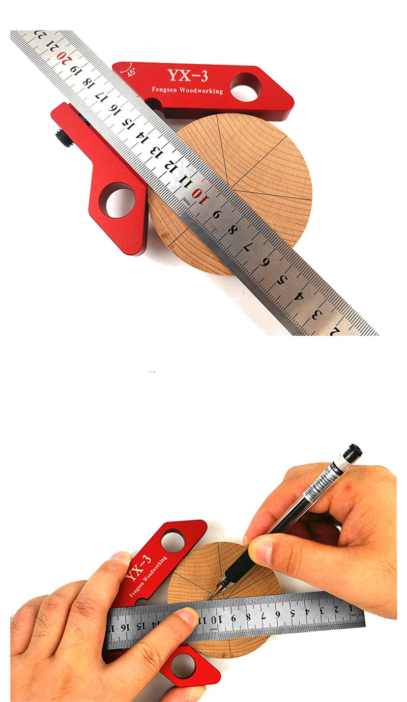 YX-3300mmWoodworkingSquareCenterScriberCenterFinder4590DegreesAngleLineScriberMarkingToolsMetricInch-1993047-7
