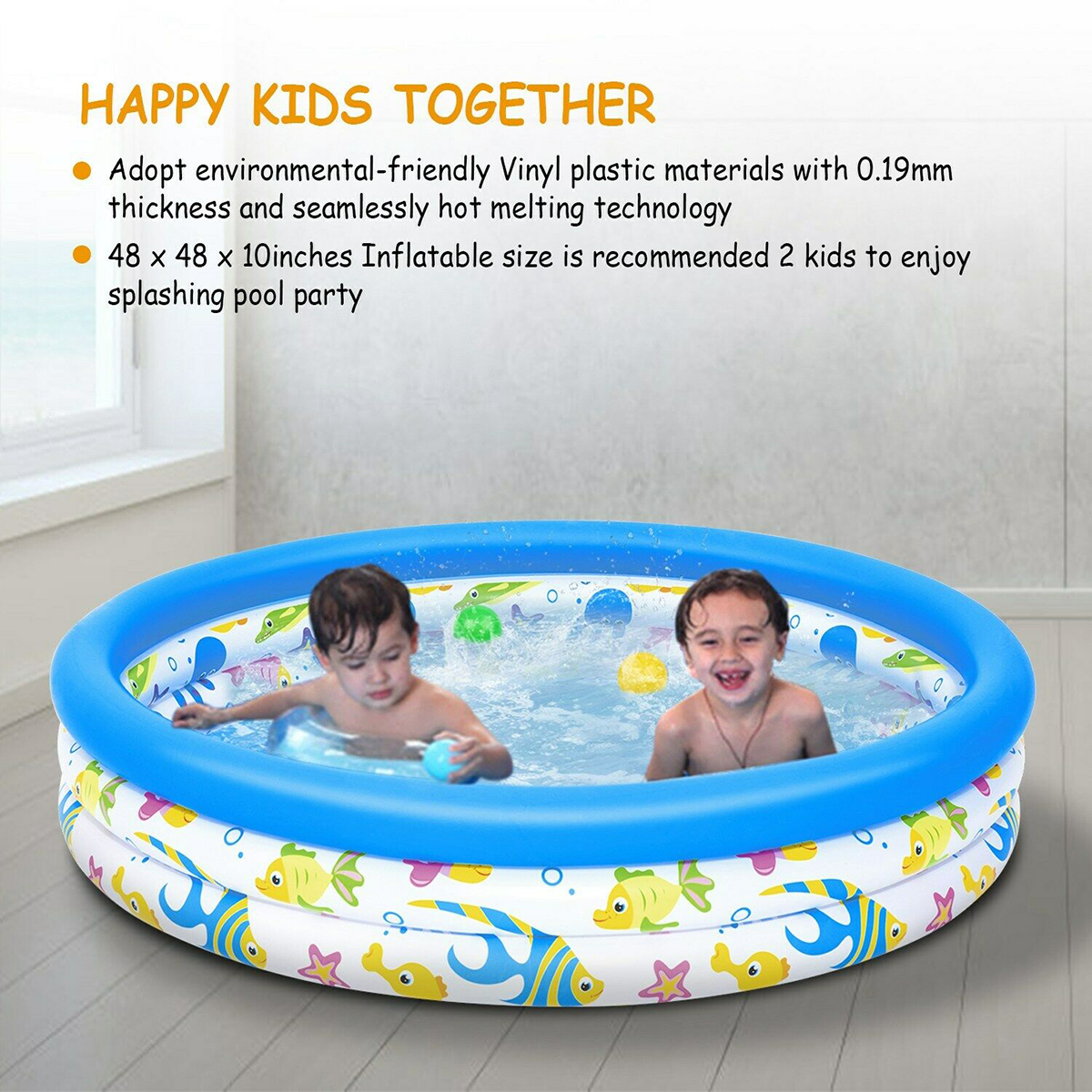 122x25cmChildrenSummerOutdoorBathingTubBabyToddlerPaddlingInflatableRoundSwimmingPoolKids-1706583-2