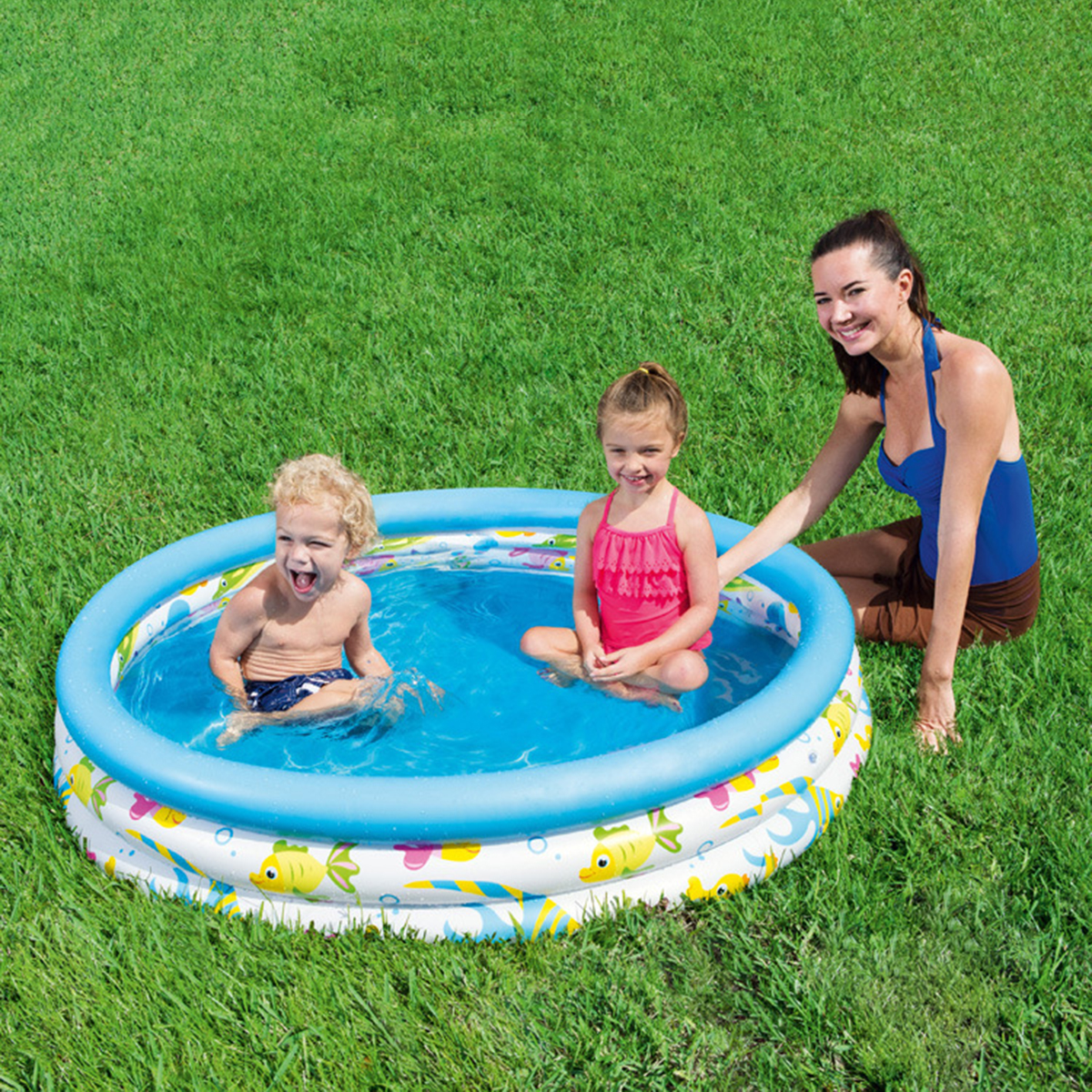 122x25cmChildrenSummerOutdoorBathingTubBabyToddlerPaddlingInflatableRoundSwimmingPoolKids-1706583-4