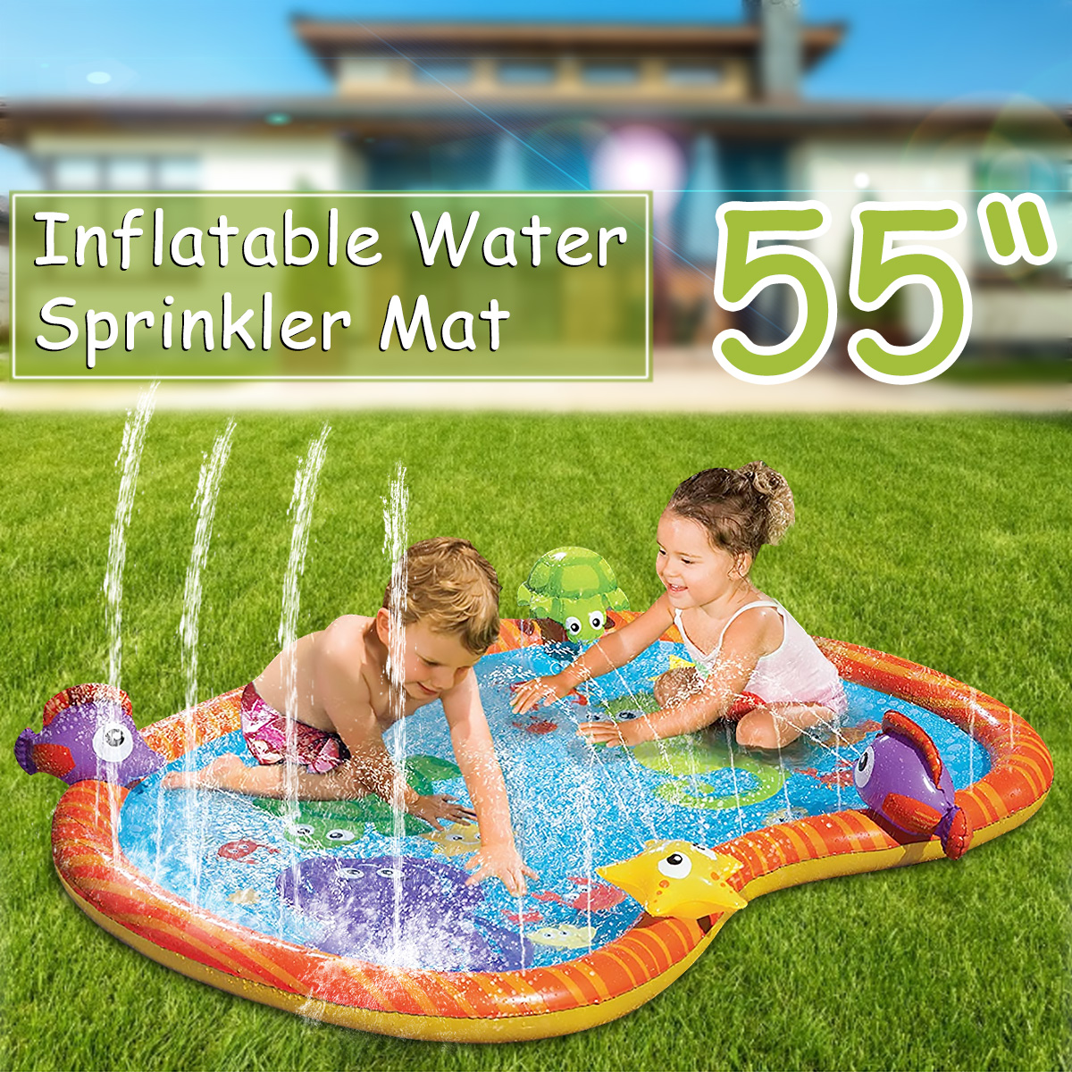 140x97x7cmBig3DSeaFishStarfishTurtleDollKidsInflatableSplashPoolWaterPondShapeSprayPadSprinklerMatKi-1874875-1