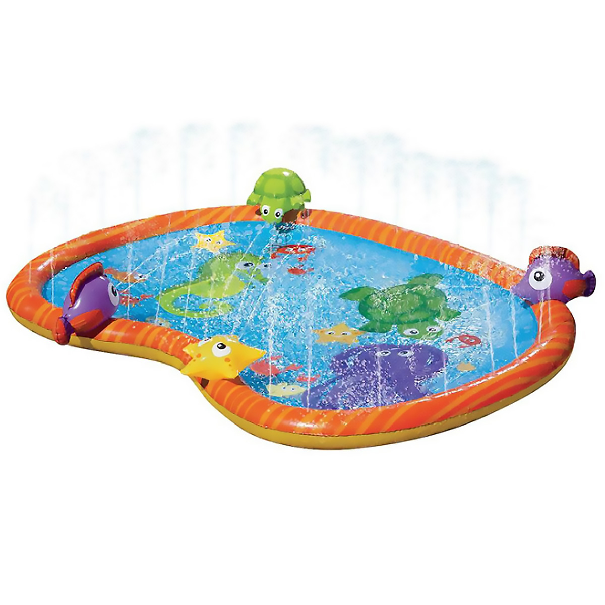 140x97x7cmBig3DSeaFishStarfishTurtleDollKidsInflatableSplashPoolWaterPondShapeSprayPadSprinklerMatKi-1874875-9