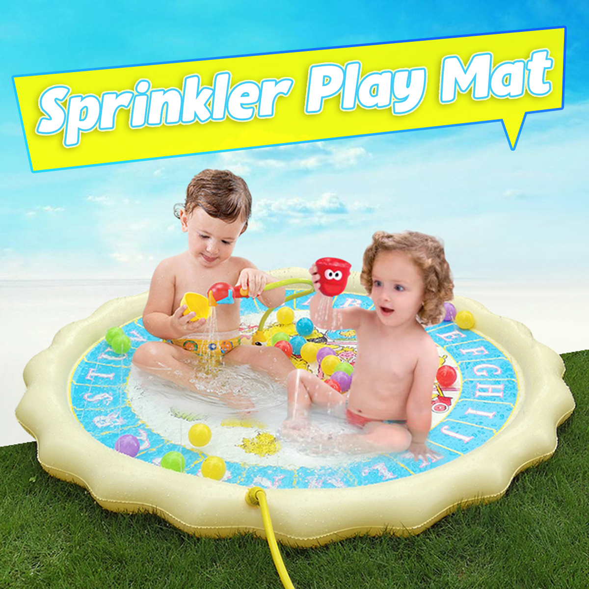 150cmSummerSwimmingAirMattressKidsInflatableBabySplashWaterPadPlayMatChildrenWadingToys-1647841-1