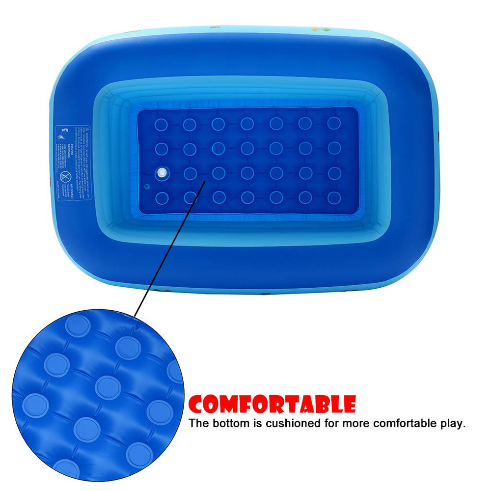 180cmThickenInflatableSwimmingPoolRectangleBabyChildrenSquareBathingTub3LayerPoolSummerWaterFunPlayT-1484666-6