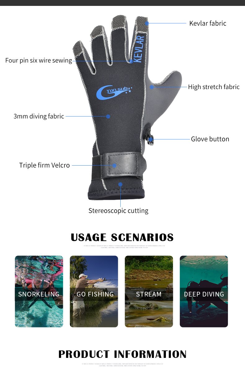 3mmNeopreneDivingGlovesNon-slipSpearfishingGlovesSurfingWarmthWinterSwimUnderwaterHuntingSnorkelingG-1987467-7