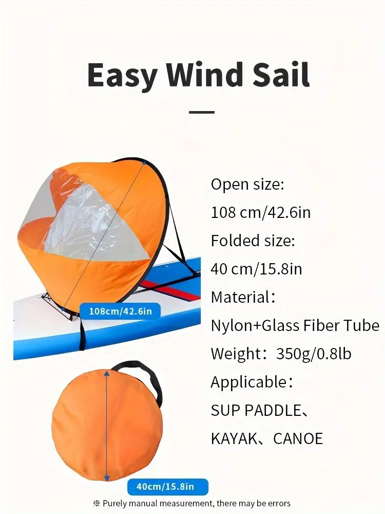 KOETSUKayakBoatWindPaddleSailingKitPopupBoardSailRowingDownwindBoatWindpaddleWithClearWindowKayakAcc-2011863-1