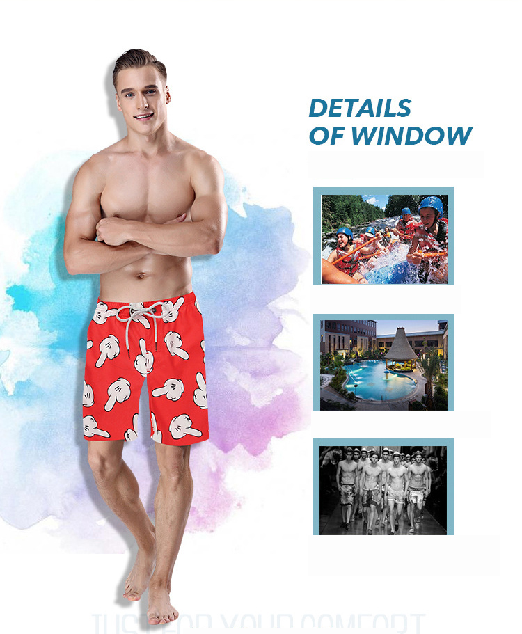 S5258BeachShortsBoardShorts3DFunnyGlovesPrintingFastDryingWaterproofElasticity-1301152-1