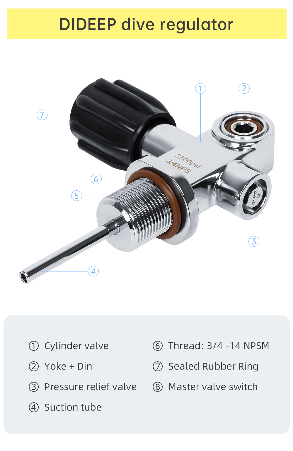 ScubaDivingCylinderValveDivingBottleValve34npsPartsLightweightCopperReplacementDivingTankCylinderVal-2011871-3