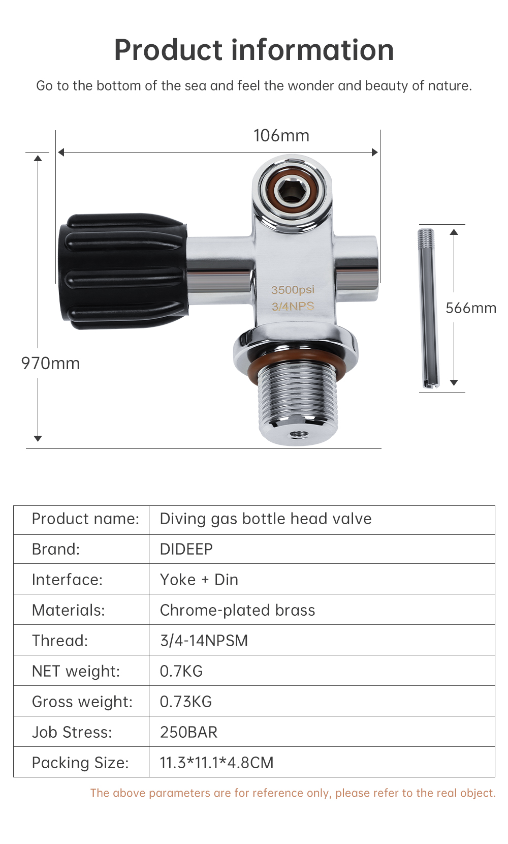 ScubaDivingCylinderValveDivingBottleValve34npsPartsLightweightCopperReplacementDivingTankCylinderVal-2011871-4