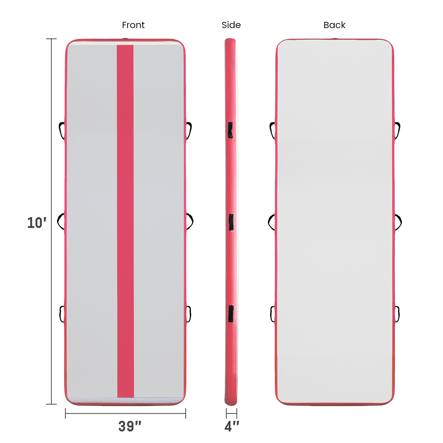 UKDirectFunwater10ftInflatableAirGymnasticMat4inchesThicknessAirTumbleTrackwithElectricAirPumpDubrab-2008903-2