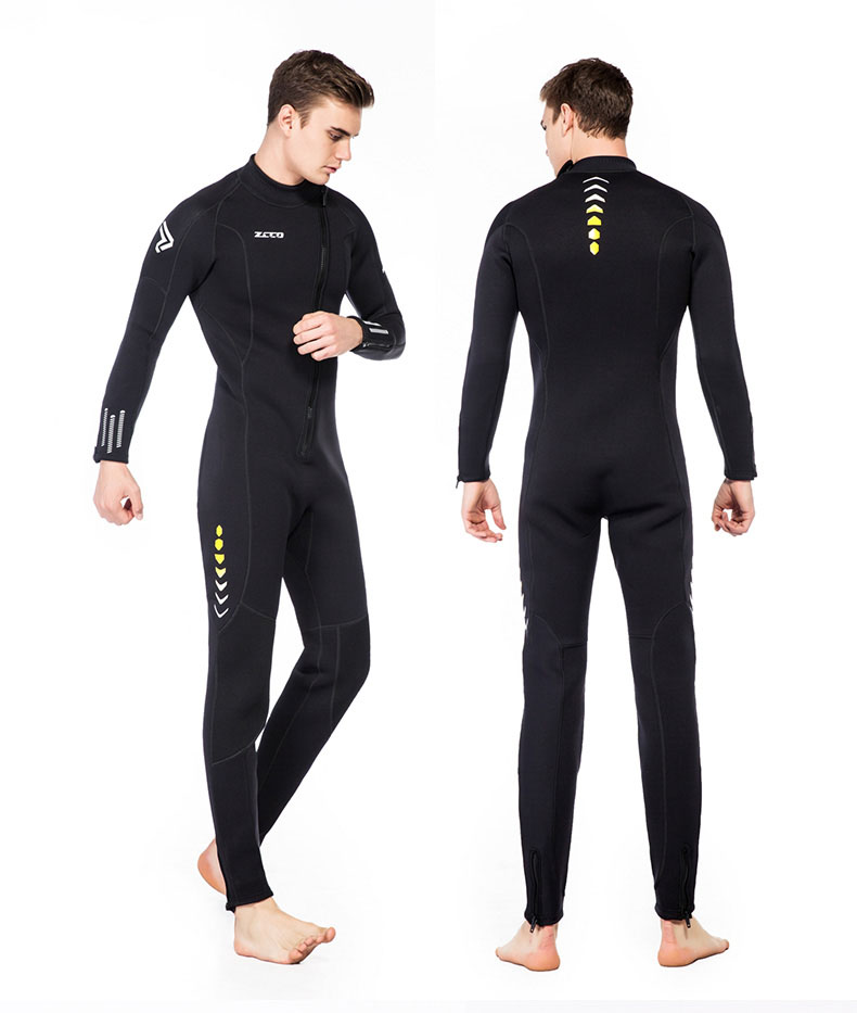 ZCCO3mmFrontZipperWetsuitNeopreneElasticWarmSwimmingSurfingSnorkelingLongSleevesDivingSuitFullBodyJu-2011573-2