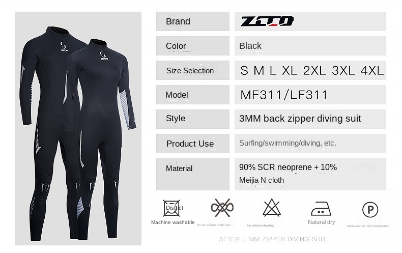 ZCCO3mmFullBodyNeopreneDivingWetSuitBackZipWetsuitsLongSleevesThermalSwimsuitforSurfingSwimmingSnork-1997758-6