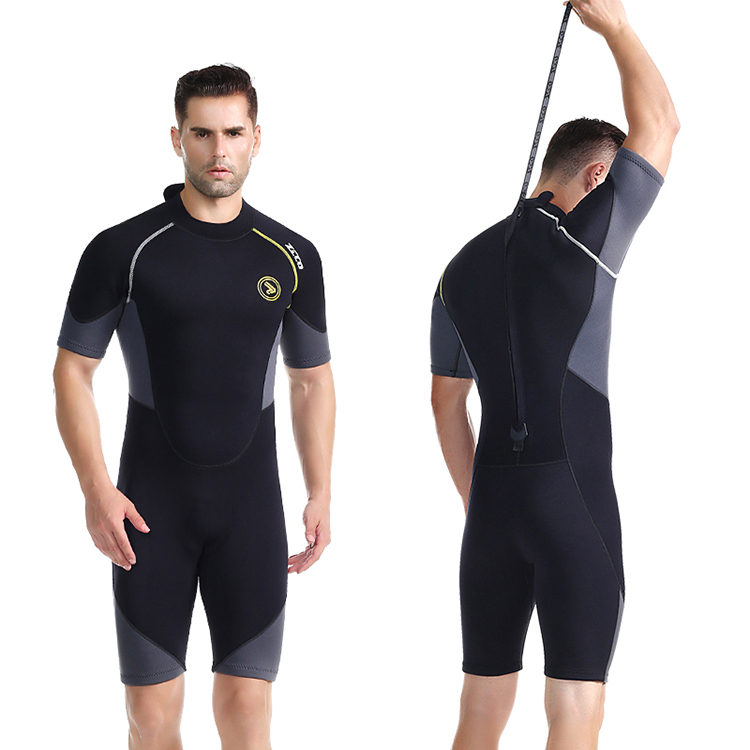 ZCCOAdultWetsuit15mmNeopreneComfortableSplitTopShortieSnorkelingSuitCold-proofWarmPlusSizeSurfingSet-1997754-8
