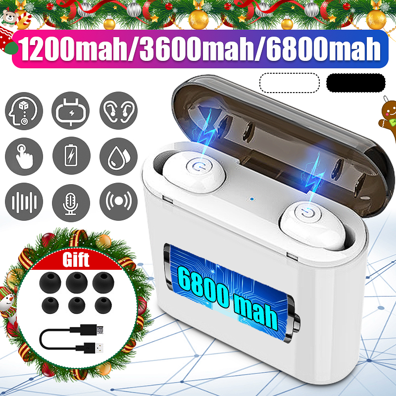 1200mah3600mah6800mahChargingBoxTWSWirelessbluetoothEarbuds50HDStereoIPX6WaterproofNoiseCancellingGa-1637660-2