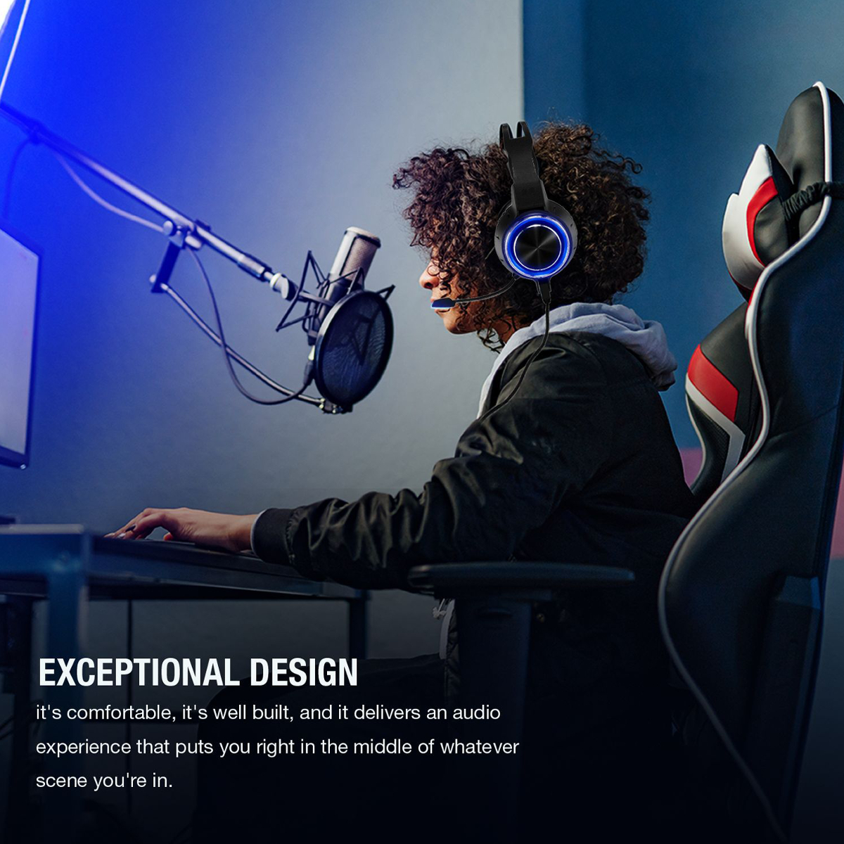 BakeeyWiredStereoBassSurroundNoiseReductionGamingHeadsetwithMicforPS4NewforXboxOnePC-1859363-2