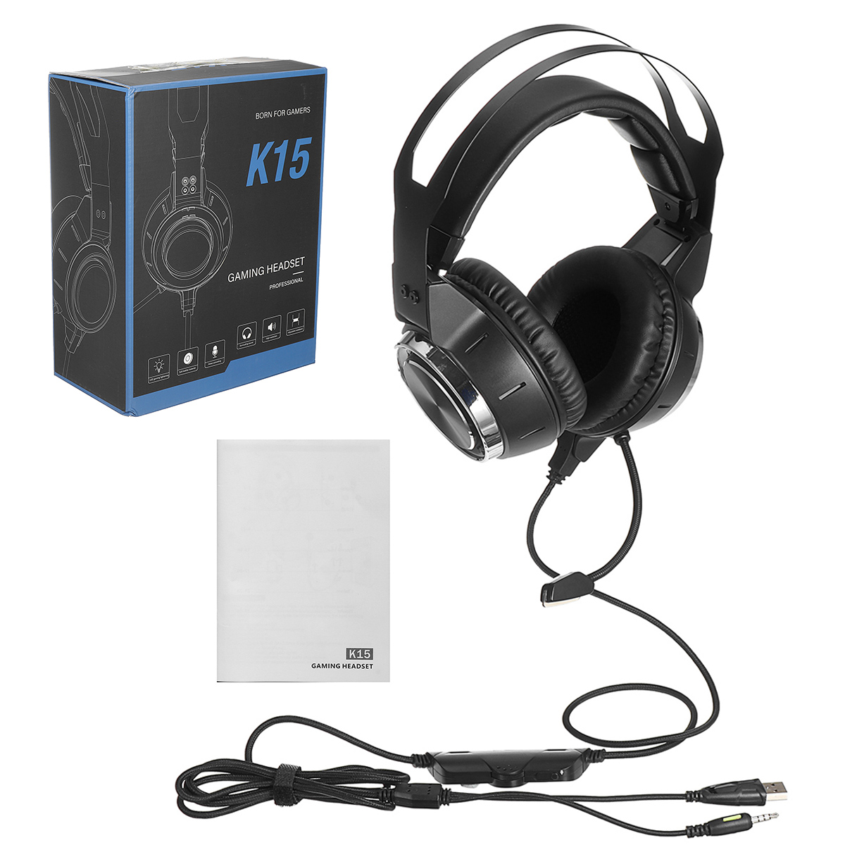 BakeeyWiredStereoBassSurroundNoiseReductionGamingHeadsetwithMicforPS4NewforXboxOnePC-1859363-11