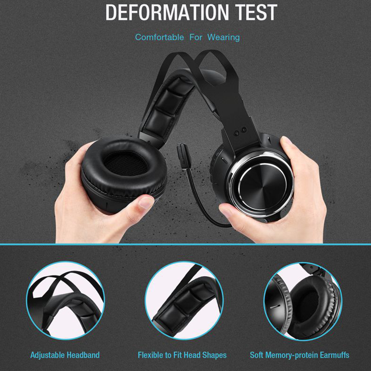 BakeeyWiredStereoBassSurroundNoiseReductionGamingHeadsetwithMicforPS4NewforXboxOnePC-1859363-7