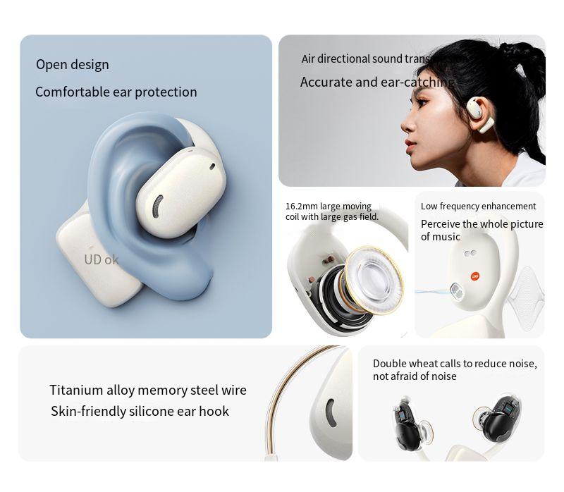 BaseusAirGoAG20OWSEarbudsbluetooth53Earphone162mmLargeDrivers1000mAhBatteryLowDelayDualMicCallNoiseC-2005336-2