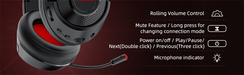 CINPUSENUG-01Tri-modebluetoothHeadphone24GWirelessHeadset40mmSpeaker3DStereoAACAudioLowLatencyOver-e-2003927-8
