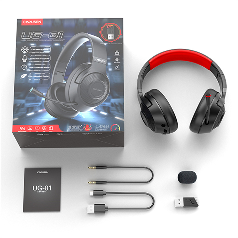 CINPUSENUG-01Tri-modebluetoothHeadphone24GWirelessHeadset40mmSpeaker3DStereoAACAudioLowLatencyOver-e-2003927-9