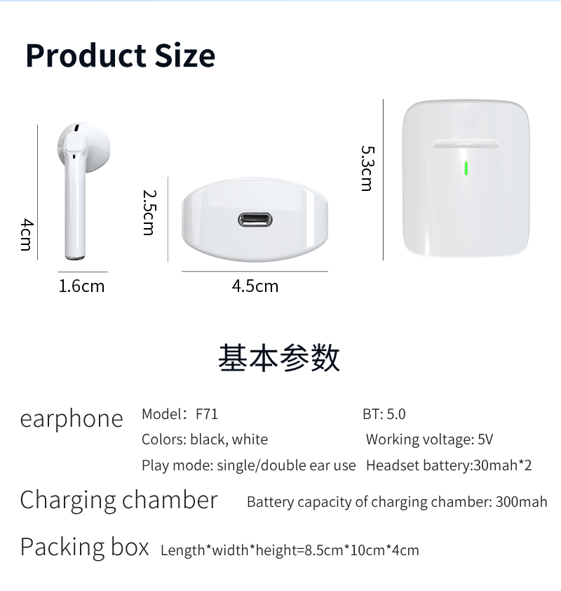 F71TWSEarphonebluetoothV5013mmTitaniumUnitHiFiStereo300mAhBatteryFlashChargingENCNoiseCancellingHDCa-1981466-7