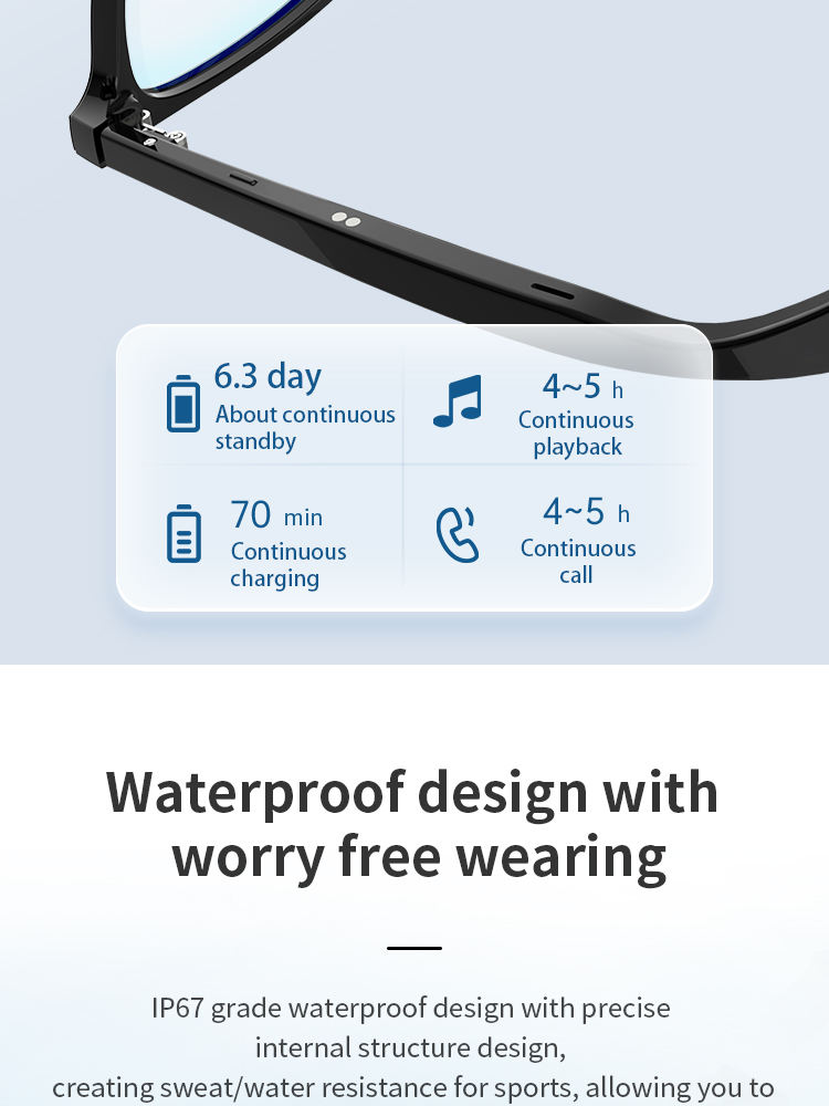 G05-T3bluetooth53EarphoneSmartGlassesMagneticSuction3TypesofLensDisassemblyStereoAutomaticPairingIP6-2007425-14