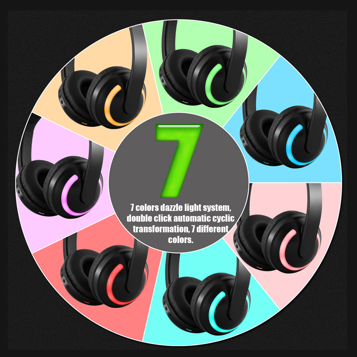Wirelessbluetooth50HeadphoneLEDColorfulCarEarsCuteMusicHeadsetStereoHeadphonewithMic-1795906-2
