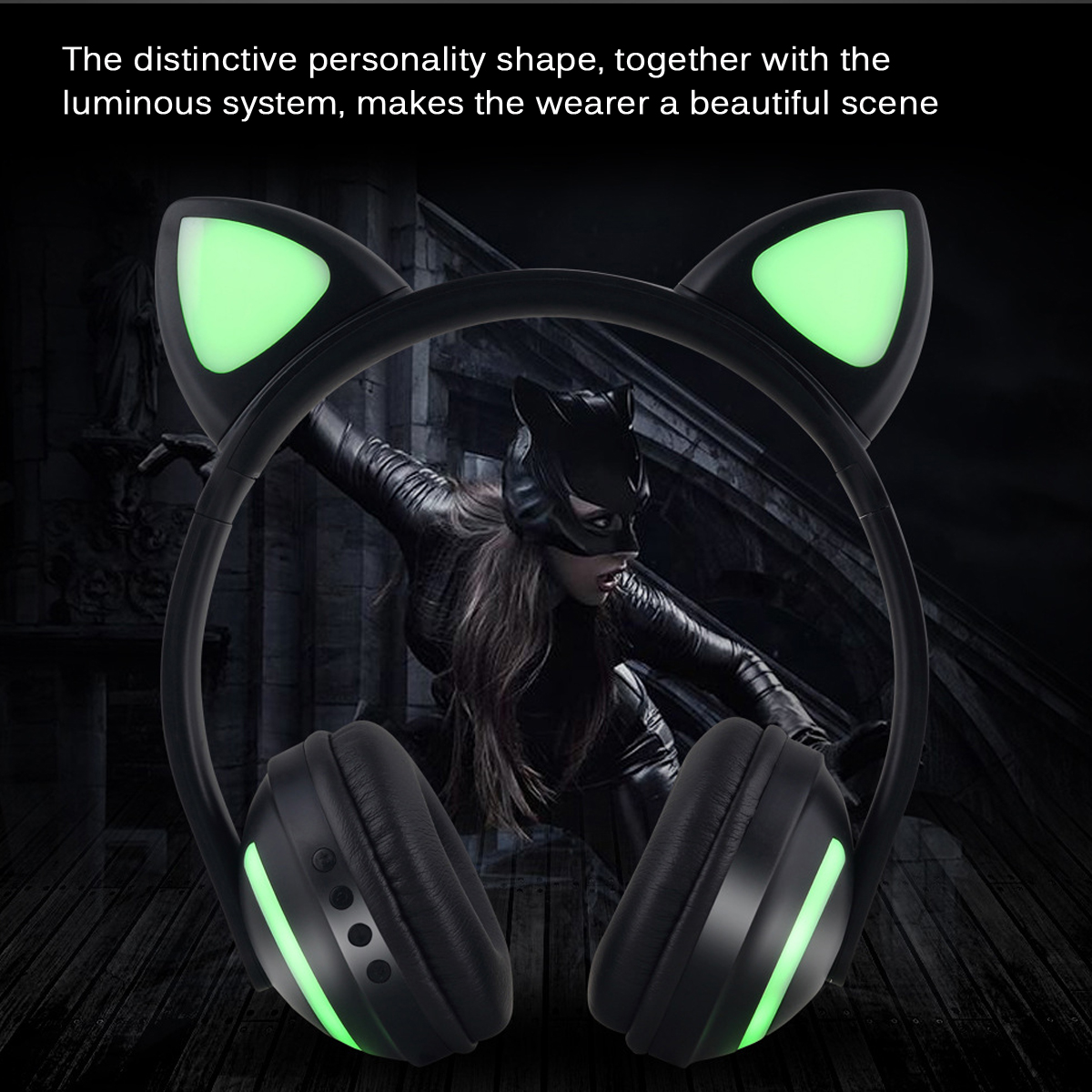 Wirelessbluetooth50HeadphoneLEDColorfulCarEarsCuteMusicHeadsetStereoHeadphonewithMic-1795906-4