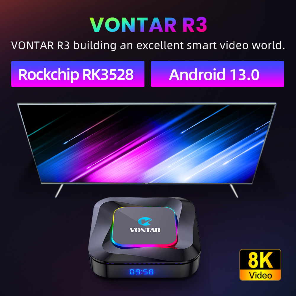 432GBSmartTVBoxVONTARR3Android13RockchipRK3528Support8KVideoHDR10BT50Wifi64KSetTopBox-1991995-1