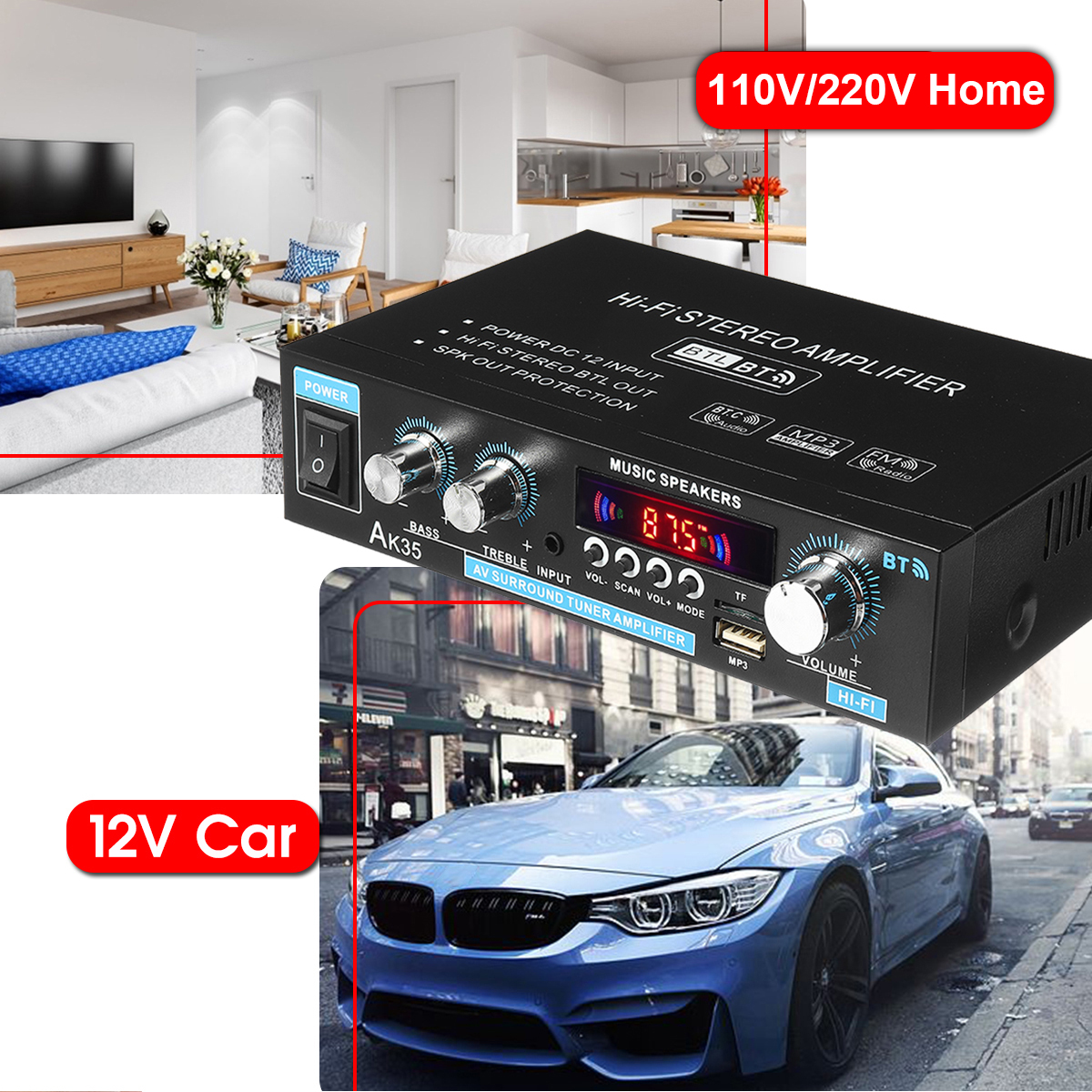 AK352x30WDigitalHIFIPowerAmplifierbluetooth50USBFMTFCardStereoHomeTheaterCarAudio110V220VAMPwithRemo-1783458-2