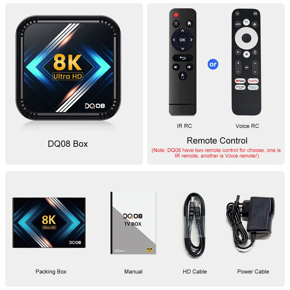 DQ08RK3528SmartTVBoxAndroid13QuadCoreCortexA53Support8KVideo4KHDR10DualBandWifiBTVoiceRemoteControlM-2015213-14