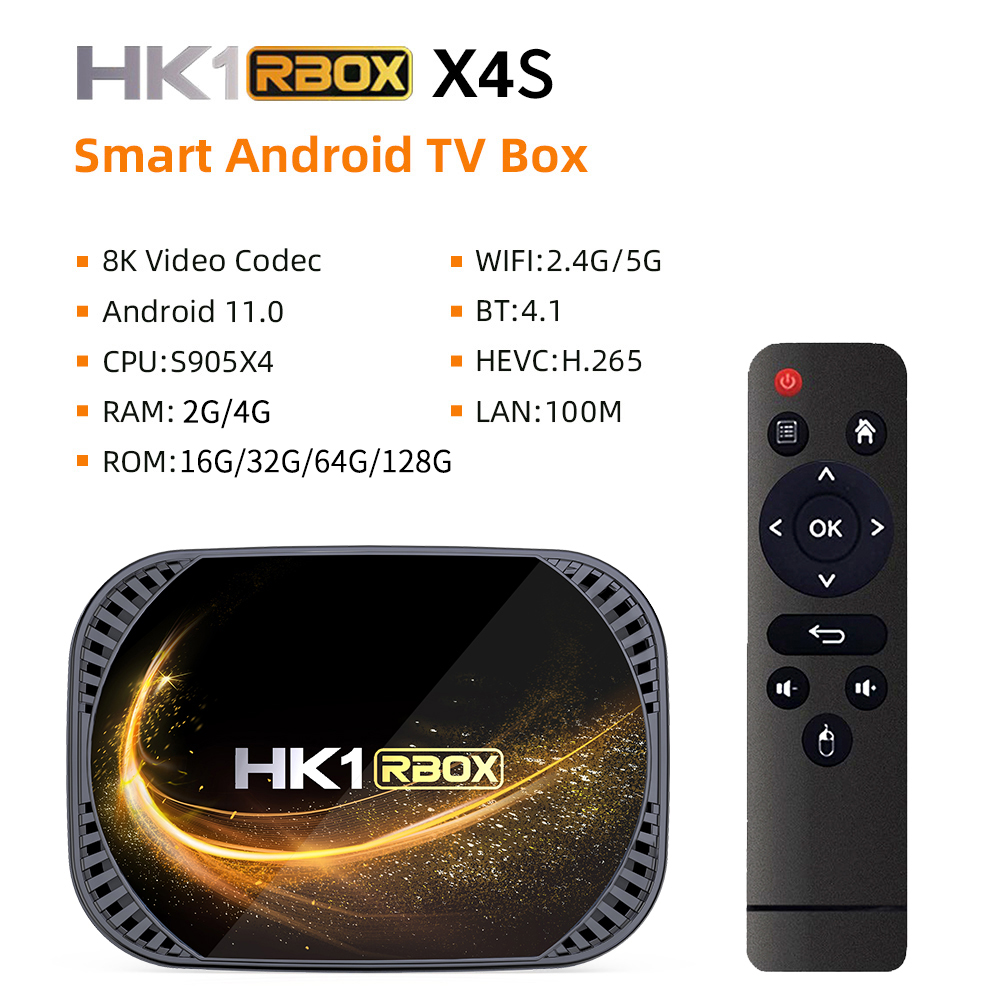 HK1RBOXX4SAmlogicS905X4QuadCore4GBRAM64GBROMAndroid110HD8KH26524G5GWIFIbluetoothSmartTVBoxYoutubeNet-1925119-2