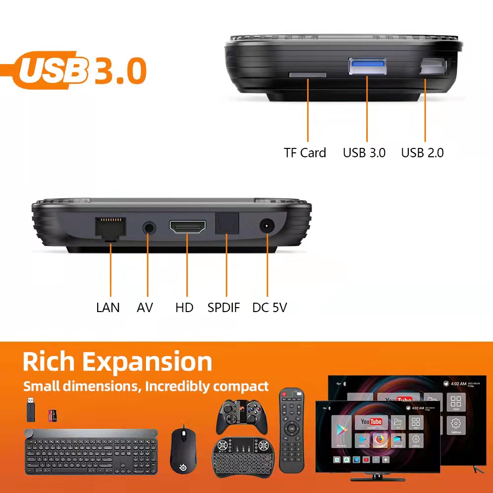 HK1RBOXX4SAmlogicS905X4QuadCore4GBRAM64GBROMAndroid110HD8KH26524G5GWIFIbluetoothSmartTVBoxYoutubeNet-1925119-9