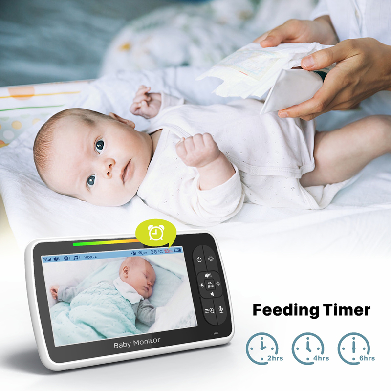 5inchVideoBabyMonitorwithCameraRemotePTZViewingAutoInfraredNightVisionTwo-wayIntercomeTimerSettingLu-1981096-6
