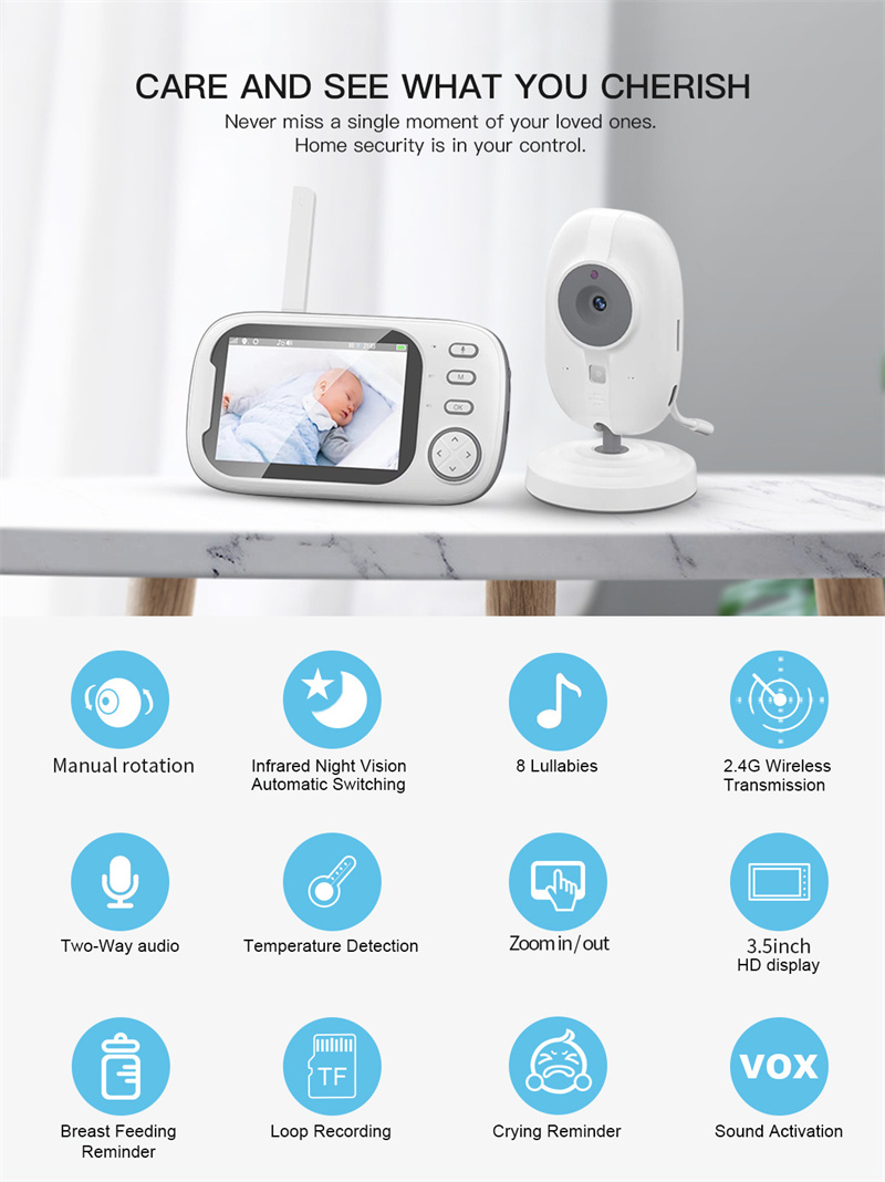 ABM60035inchVideoBabyMonitorwithCameraTwo-WayAudioBabysitterWirelessNightVisionTemperatureMonitoring-1996052-1