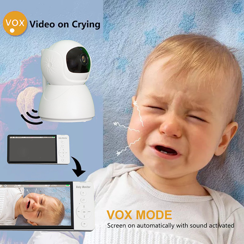 ABM7005inchIPSScreenWirelessVideoBabyMonitorwithNannyPTZCamera5000mAhBatteryTwo-wayAudioLullabyFeedi-1996051-11