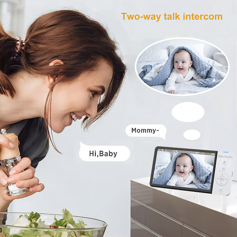 ABM7005inchIPSScreenWirelessVideoBabyMonitorwithNannyPTZCamera5000mAhBatteryTwo-wayAudioLullabyFeedi-1996051-4