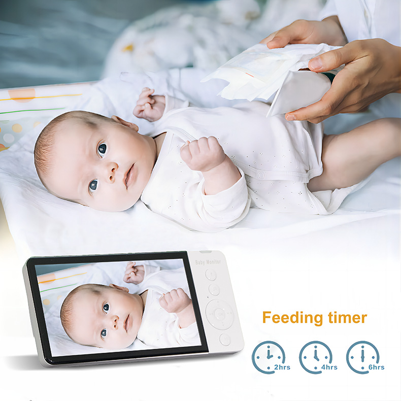ABM7005inchIPSScreenWirelessVideoBabyMonitorwithNannyPTZCamera5000mAhBatteryTwo-wayAudioLullabyFeedi-1996051-9