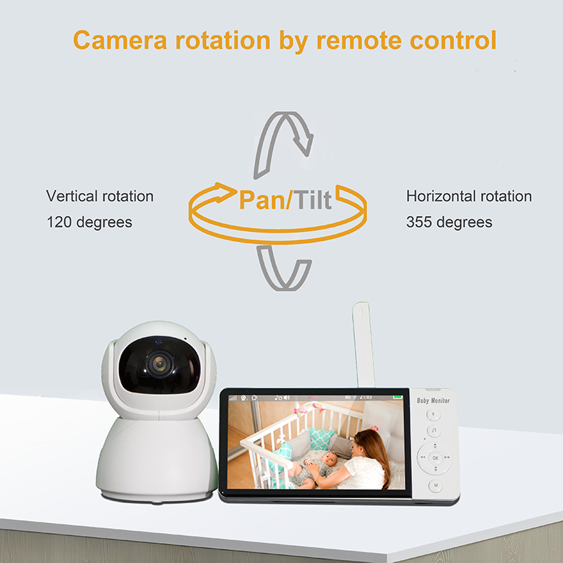 ABM7005inchIPSScreenWirelessVideoBabyMonitorwithNannyPTZCamera5000mAhBatteryTwo-wayAudioLullabyFeedi-1996051-10
