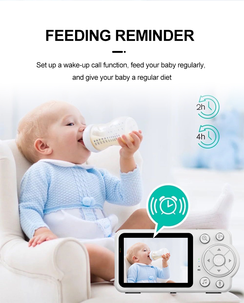 C3ElectronicBabyMonitorwith28inchLCDDisplaySurveillanceVideoTwoWayAudioNightVisionSmartBabyCameraSec-2002125-6
